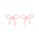 Kylie Bow Earrings - Pink Tie Dye
