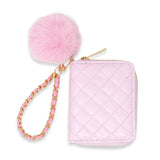 Quilted Wristlet Wallet | Pink