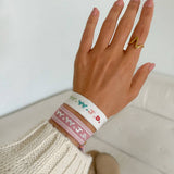 WWJD Embroidered Bracelet | White
