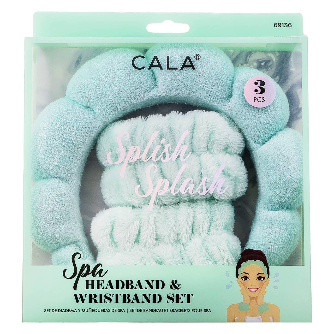 Spa Headband and Wristband Set